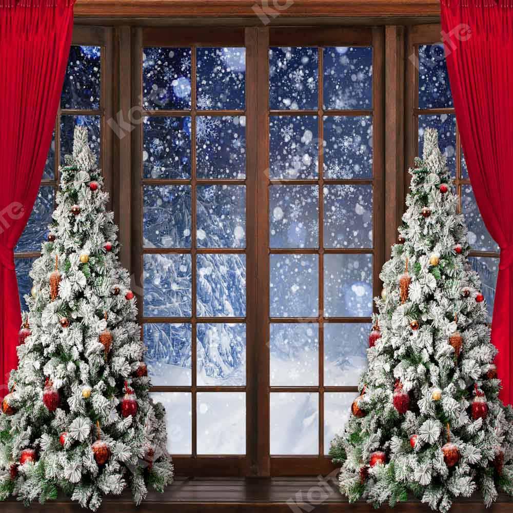 Kate Weihnachten Winter Schnee Fenster Hintergrund von Chain Photography - Kate Backdrop.de
