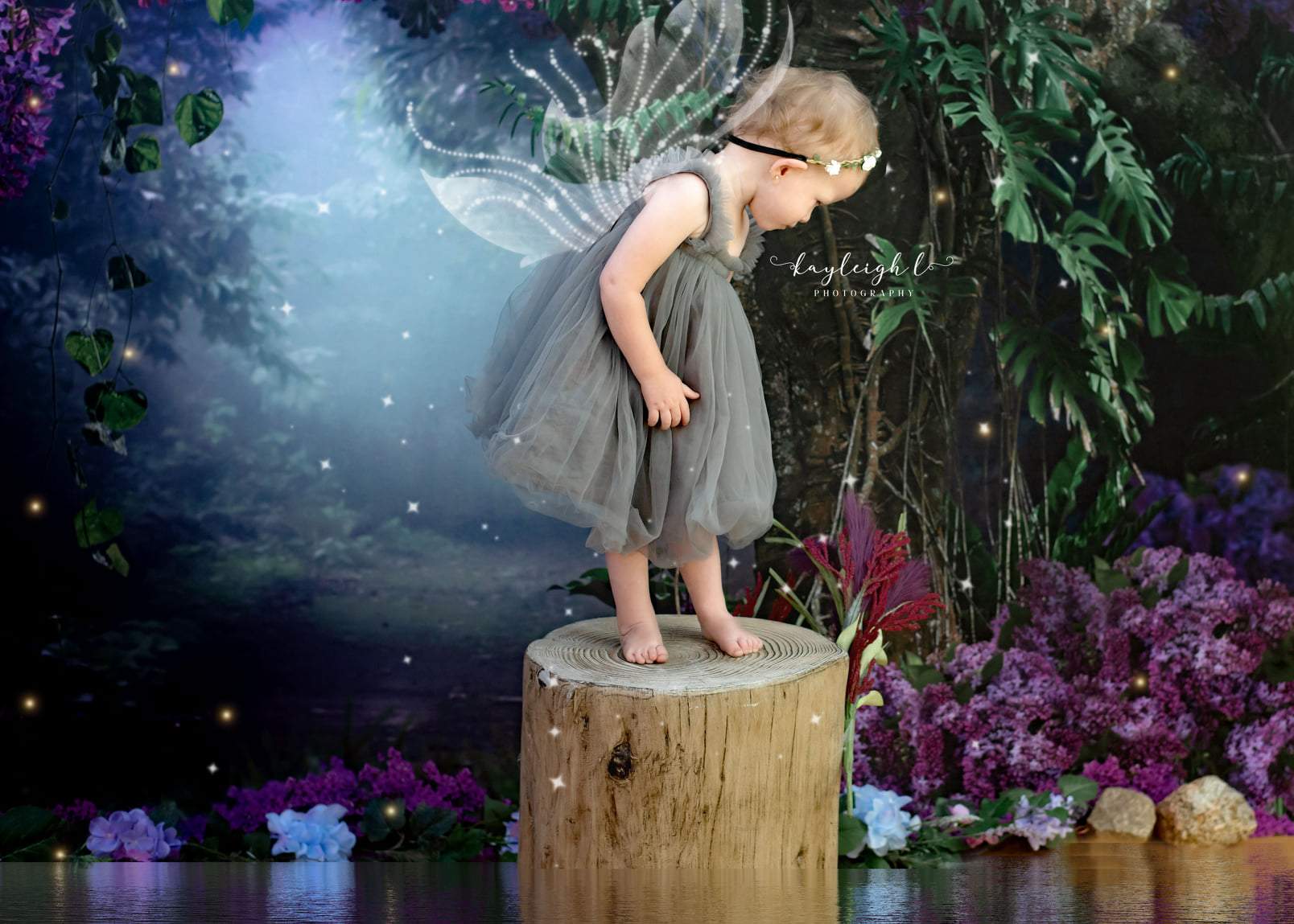Kate Landschaft Wald Blumen Hintergrund von Chain Photography - Kate Backdrop.de