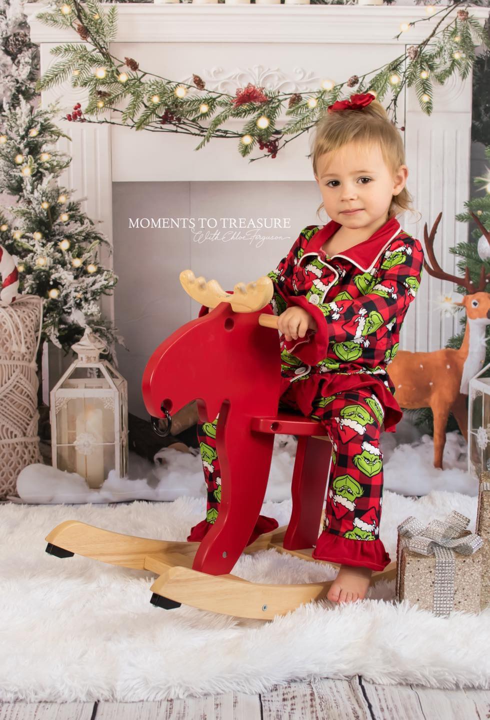 Kate Weihnachten Baum Elch Ziegel Kamin Hintergrund von Emetselch - Kate Backdrop.de
