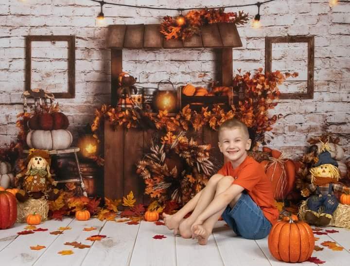 Kate Halloween Kürbis Hintergrund Herbst Kinder von Rose Abbas - Kate Backdrop.de