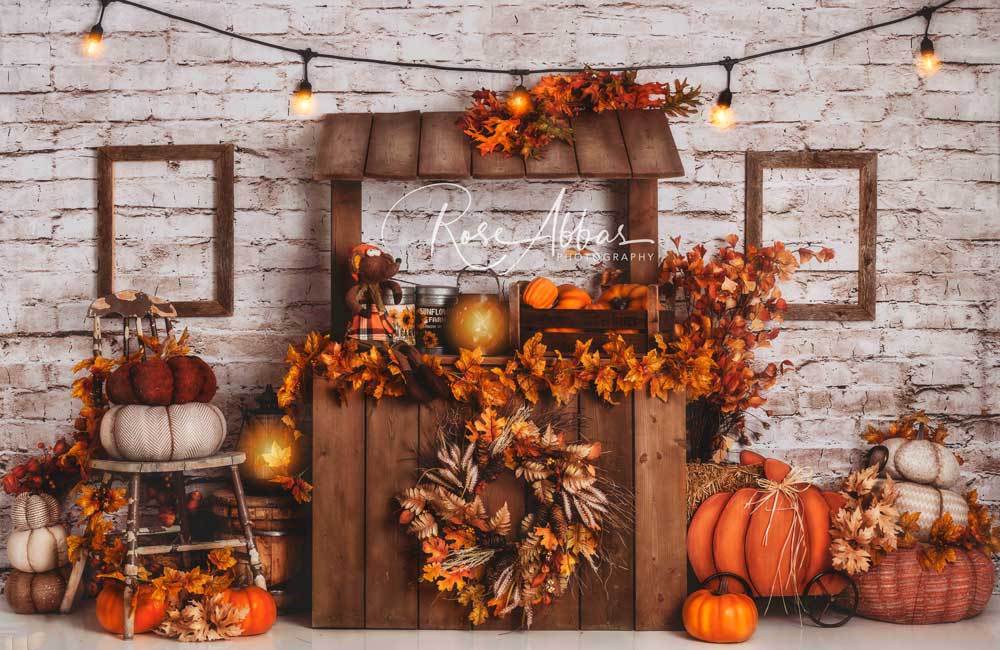Kate Halloween Kürbis Hintergrund Herbst Kinder von Rose Abbas - Kate Backdrop.de