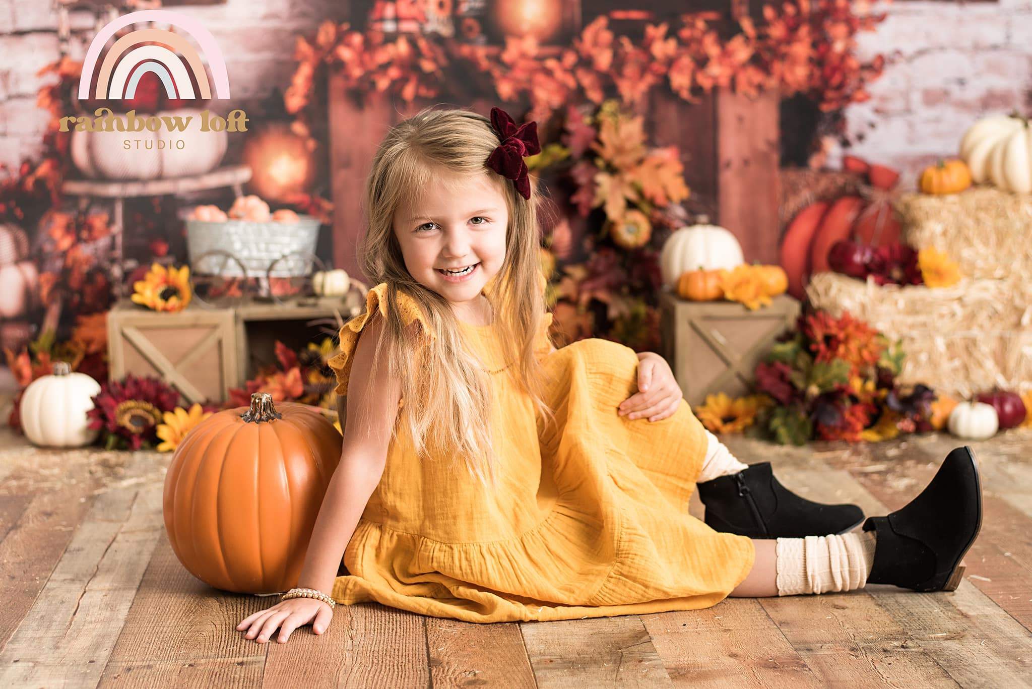 Kate Halloween Kürbis Hintergrund Herbst Kinder von Rose Abbas - Kate Backdrop.de