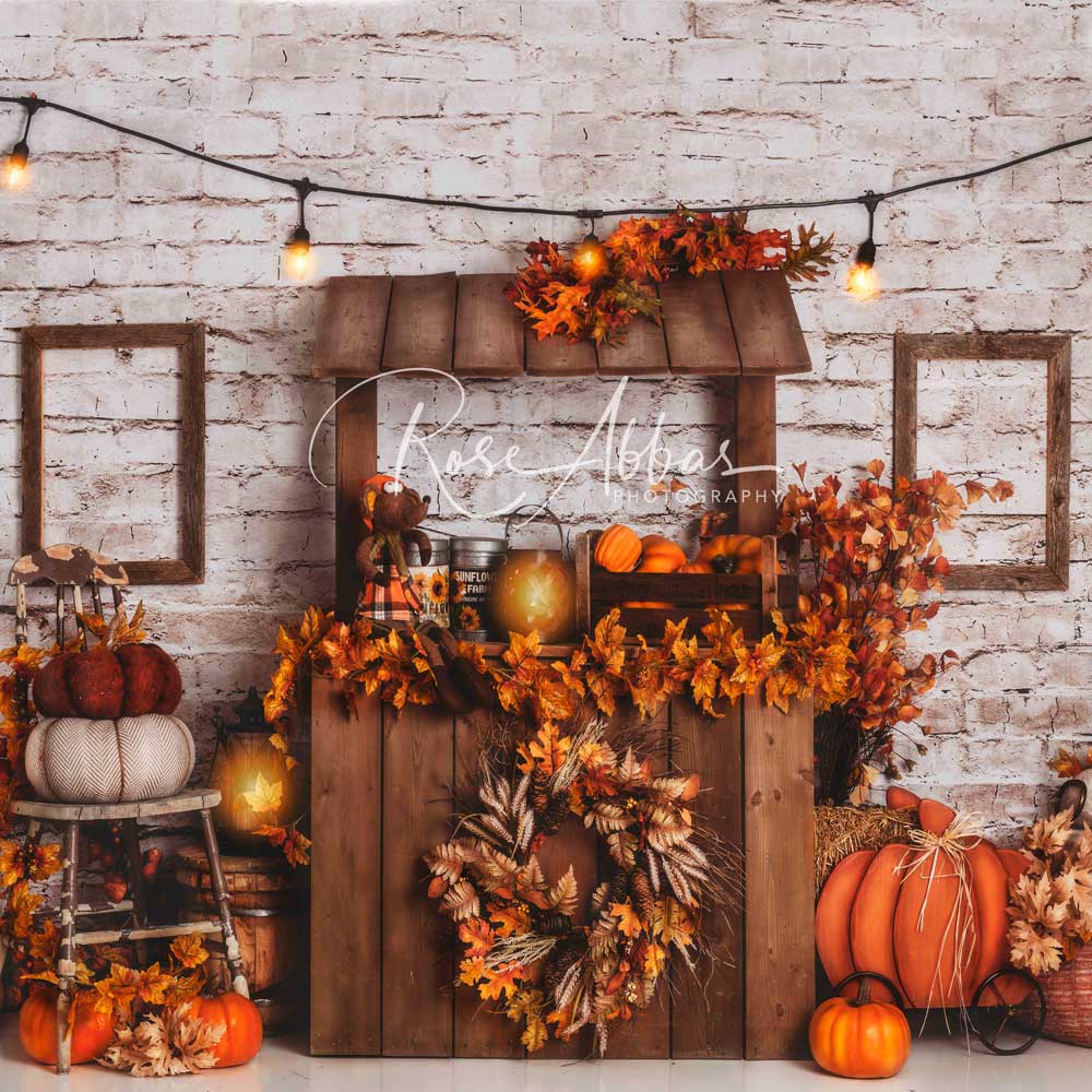 Kate Halloween Kürbis Hintergrund Herbst Kinder von Rose Abbas - Kate Backdrop.de