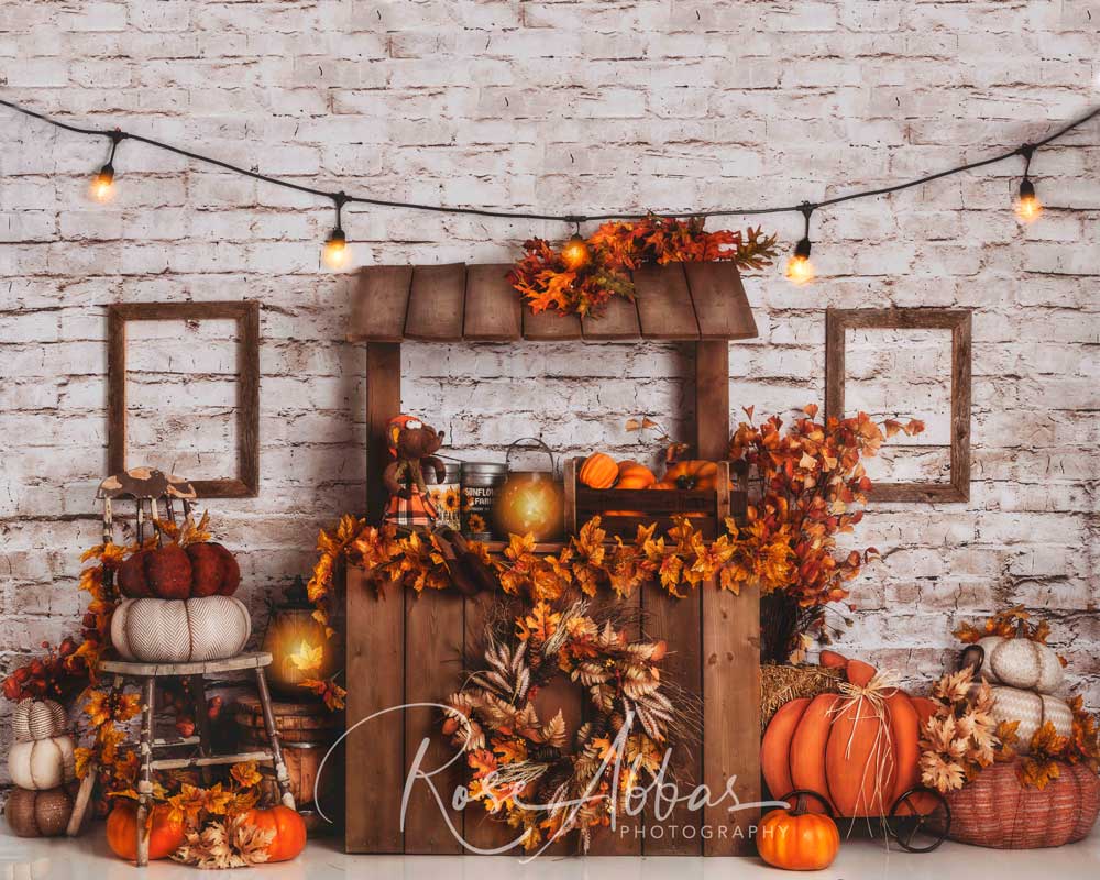 Kate Halloween Kürbis Hintergrund Herbst Kinder von Rose Abbas - Kate Backdrop.de