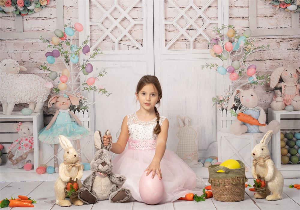 Kate Scheunentor Buntes Ei Ostern Hintergrund für Fotografie - Kate Backdrop.de