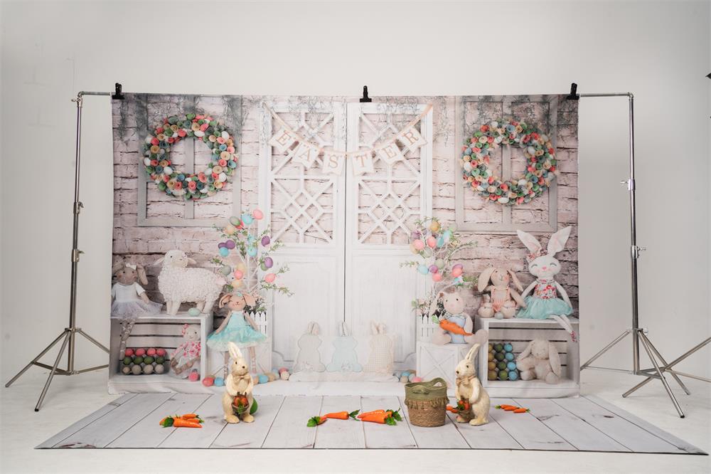 Kate Scheunentor Buntes Ei Ostern Hintergrund für Fotografie - Kate Backdrop.de