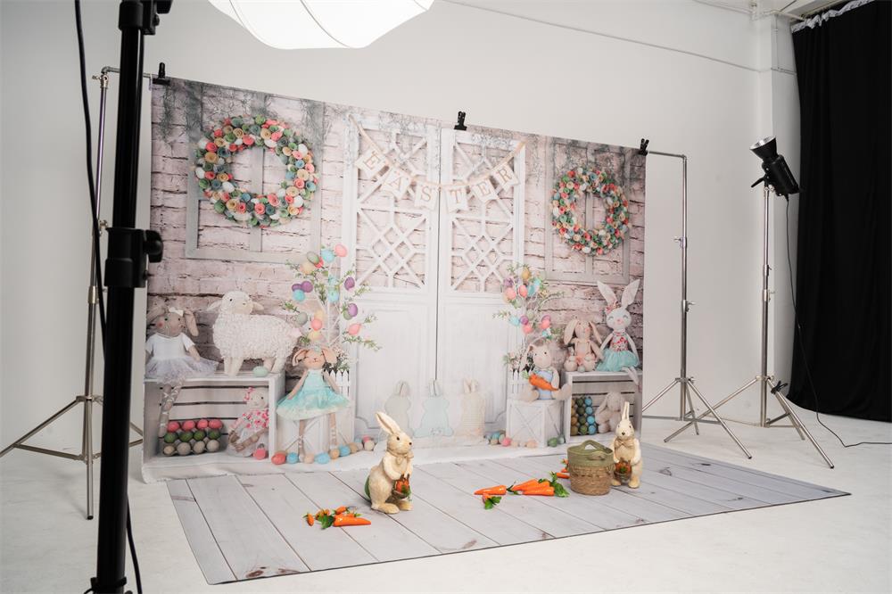 Kate Scheunentor Buntes Ei Ostern Hintergrund für Fotografie - Kate Backdrop.de