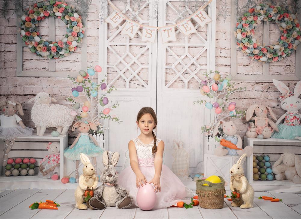 Kate Scheunentor Buntes Ei Ostern Hintergrund für Fotografie - Kate Backdrop.de