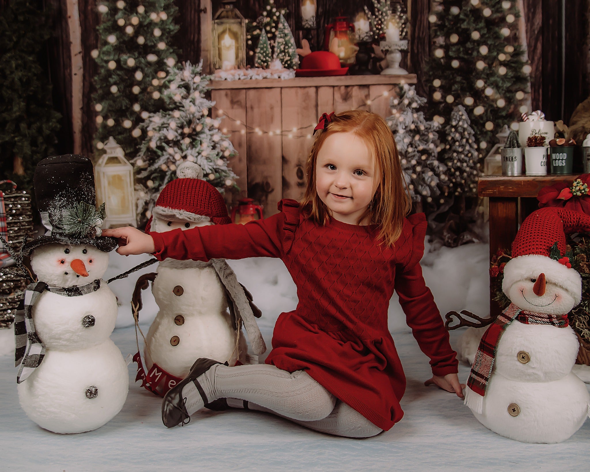 Kate Weihnachten Winter Hintergrund Holz Schnee von Emetselch - Kate Backdrop.de