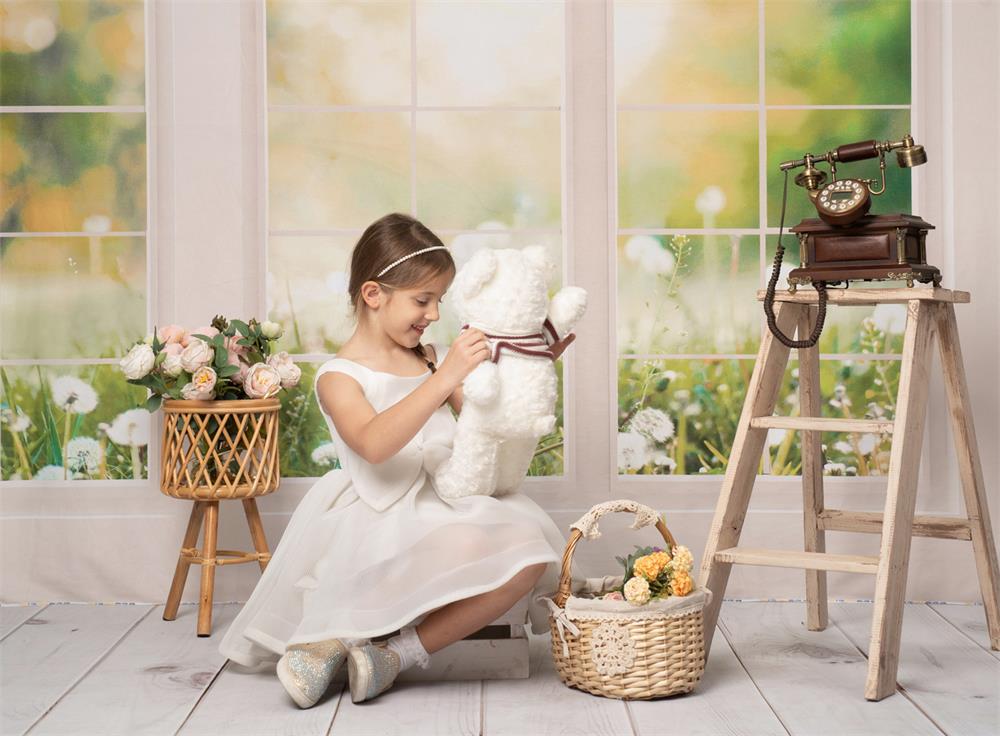 Kate Fenster Hintergrund Frühling Sommer Garten von Emetselch - Kate Backdrop.de