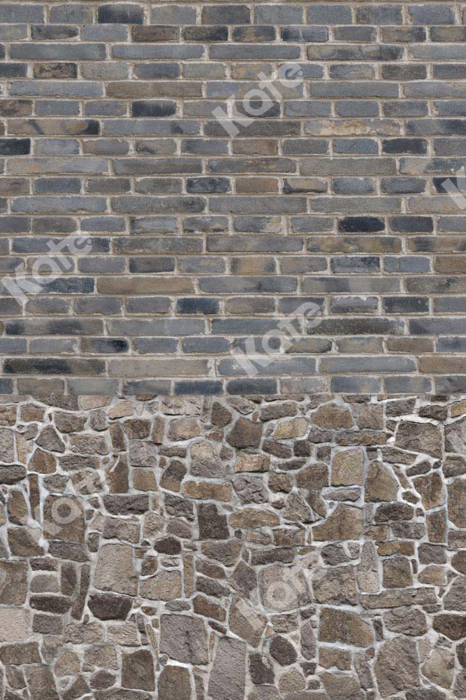 Kate Kombibackdrop Graue Backsteinmauer Marmor Porträt Hintergrund - Kate Backdrop.de