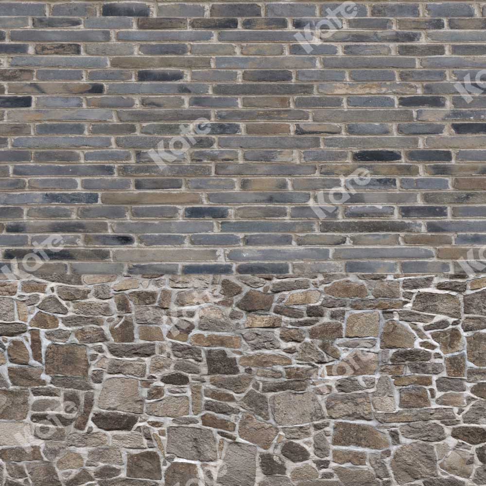 Kate Kombibackdrop Graue Backsteinmauer Marmor Porträt Hintergrund - Kate Backdrop.de