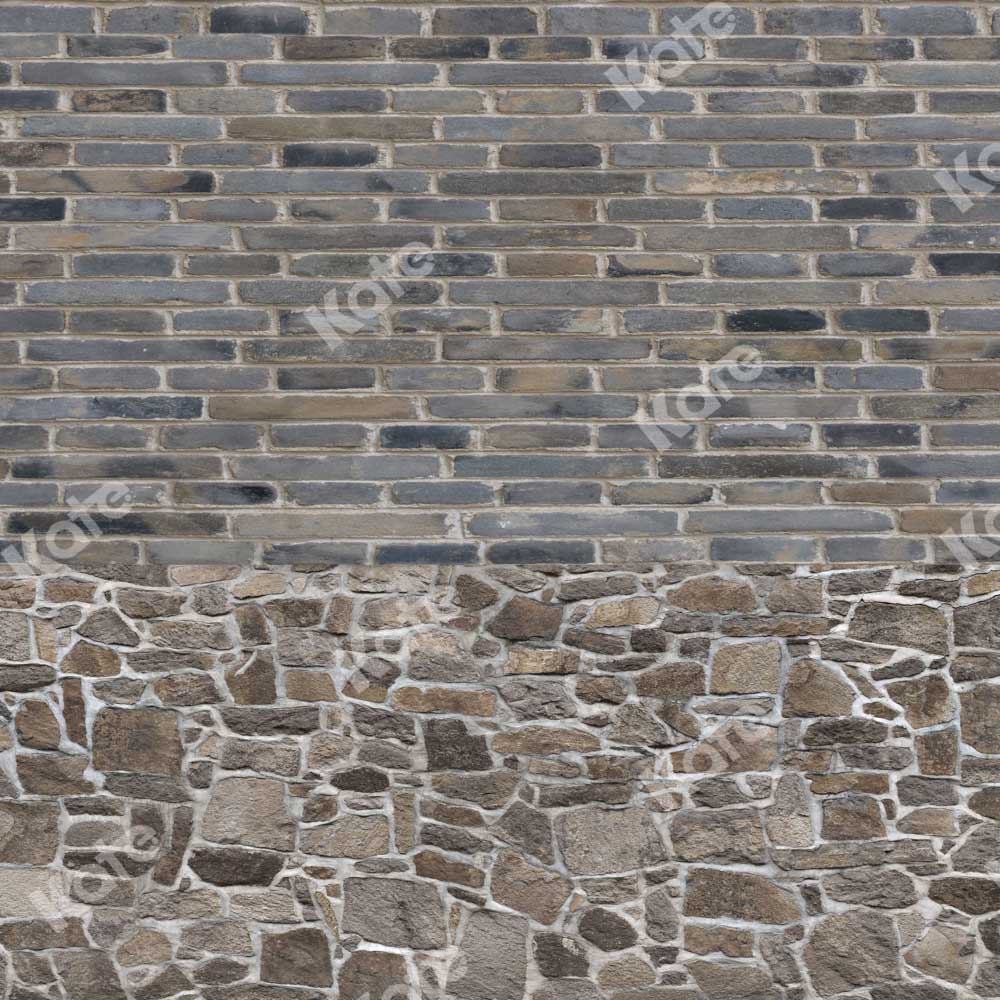 Kate Kombibackdrop Graue Backsteinmauer Marmor Porträt Hintergrund - Kate Backdrop.de