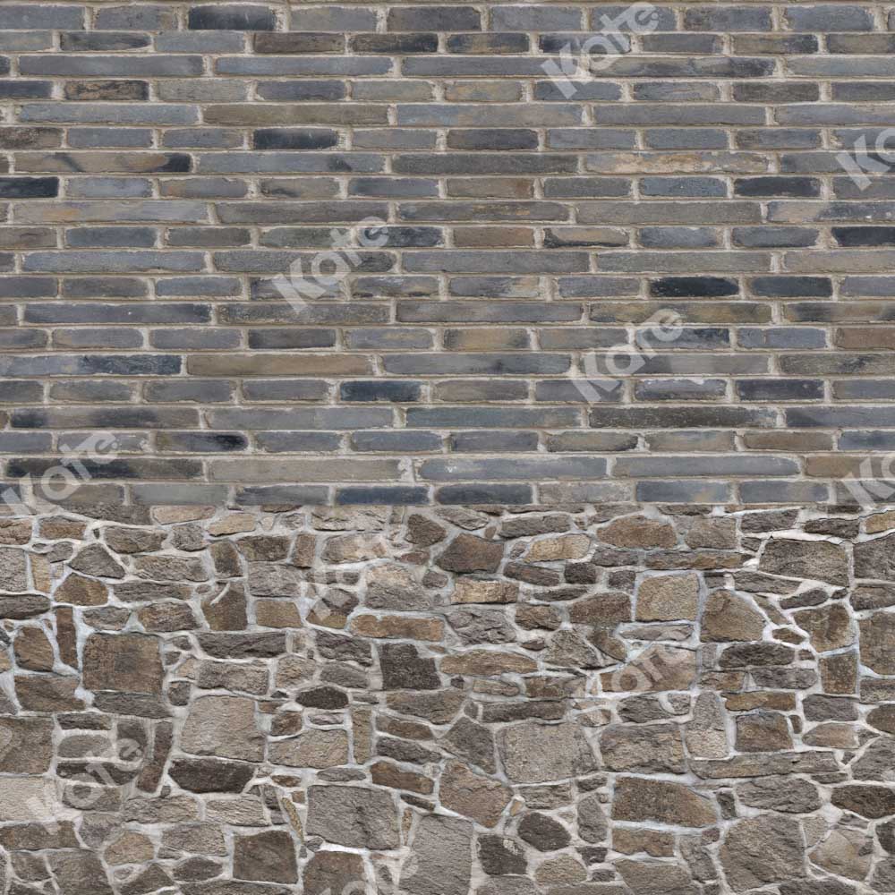 Kate Kombibackdrop Graue Backsteinmauer Marmor Porträt Hintergrund - Kate Backdrop.de