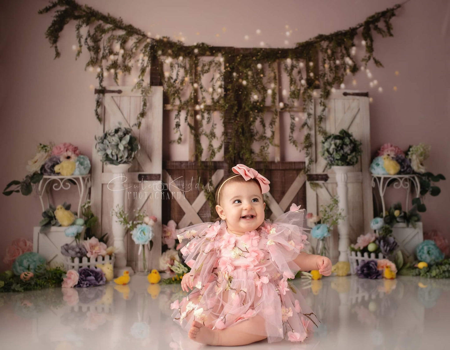Kate Ostern Blumen Küken Hintergrund von Mandy Ringe Photography - Kate Backdrop.de