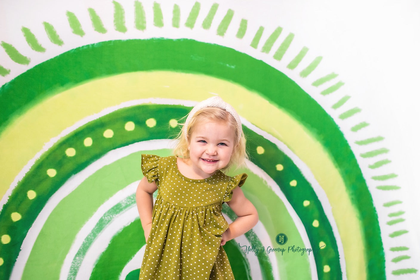 Kate St.Patrick's Day Hintergrund Regenbogen Grün Glücksklee von GQ - Kate Backdrop.de