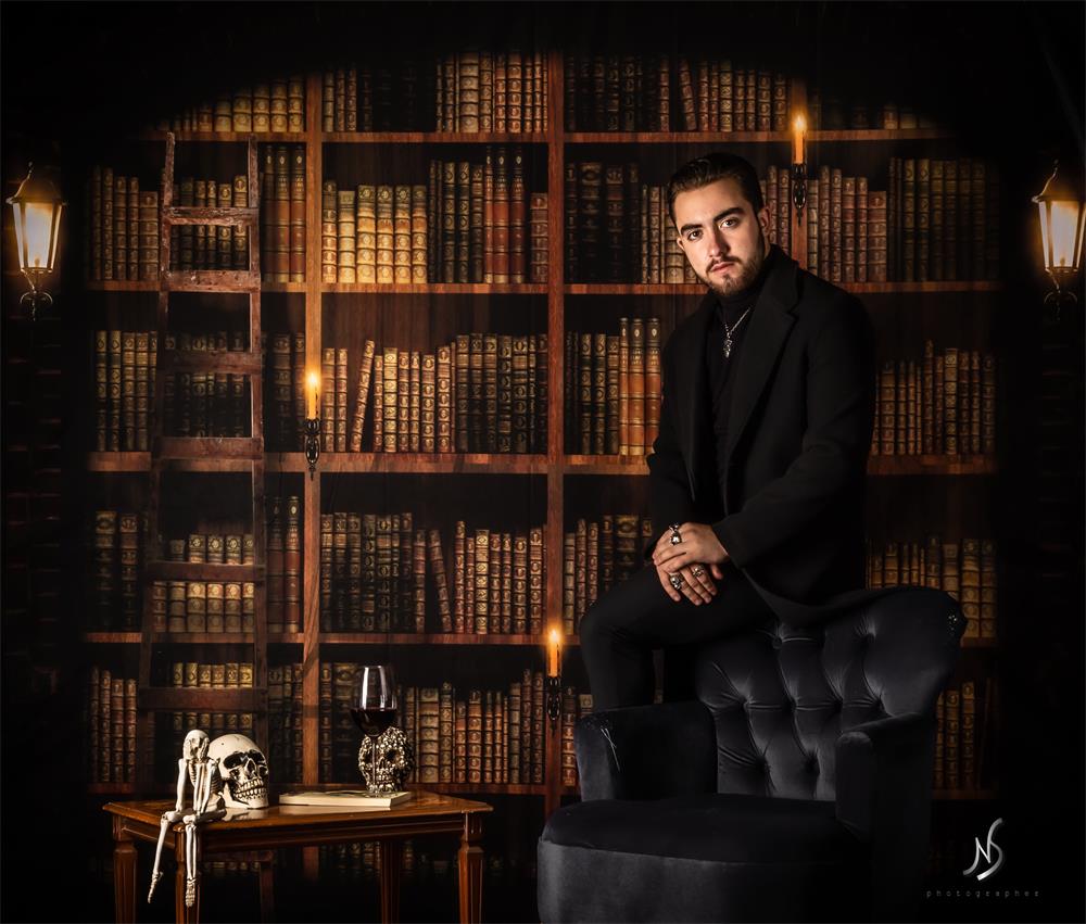 Kate Bücherregal Hintergrund Buch Bibliothek Schule für Fotografie - Kate Backdrop.de