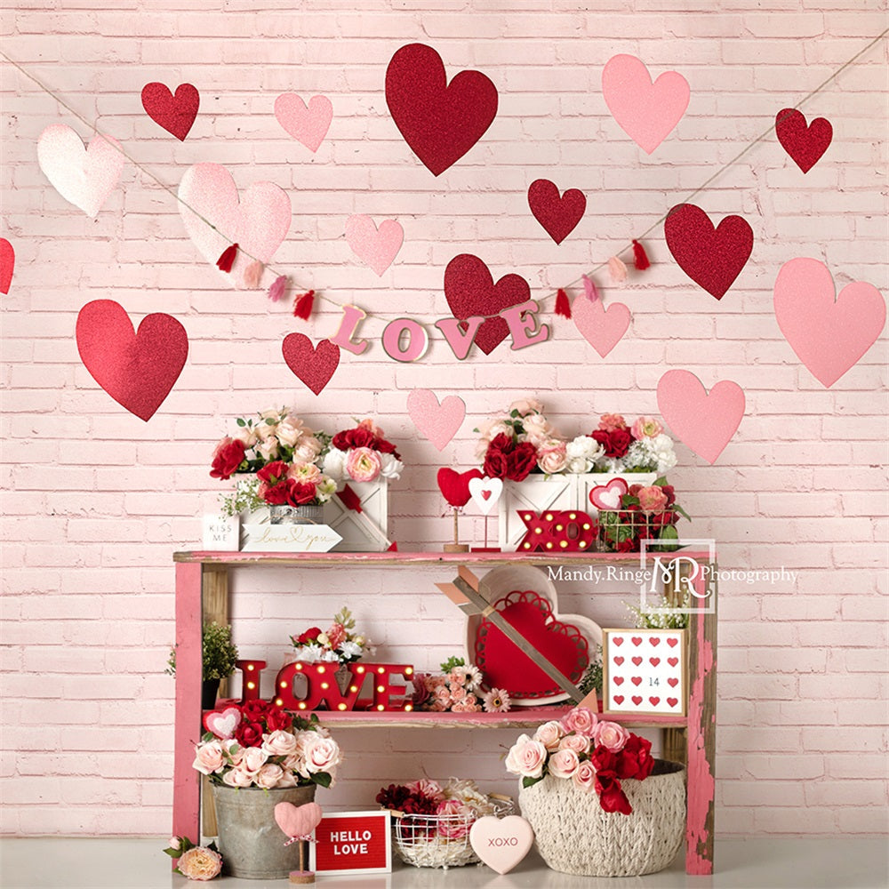 Kate Valentinstag Liebe Hintergrundbild Herz von Mandy Ringe Photography - Kate Backdrop.de