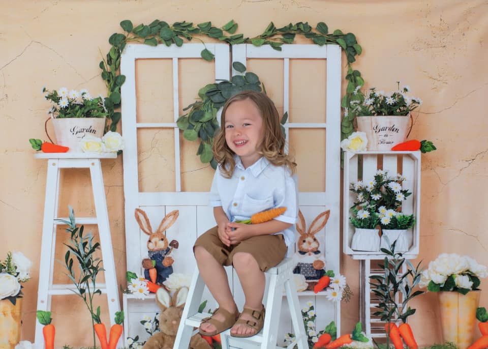 Kate Ostern Hasen Hintergrund gelbe Wand von Emetselch - Kate Backdrop.de