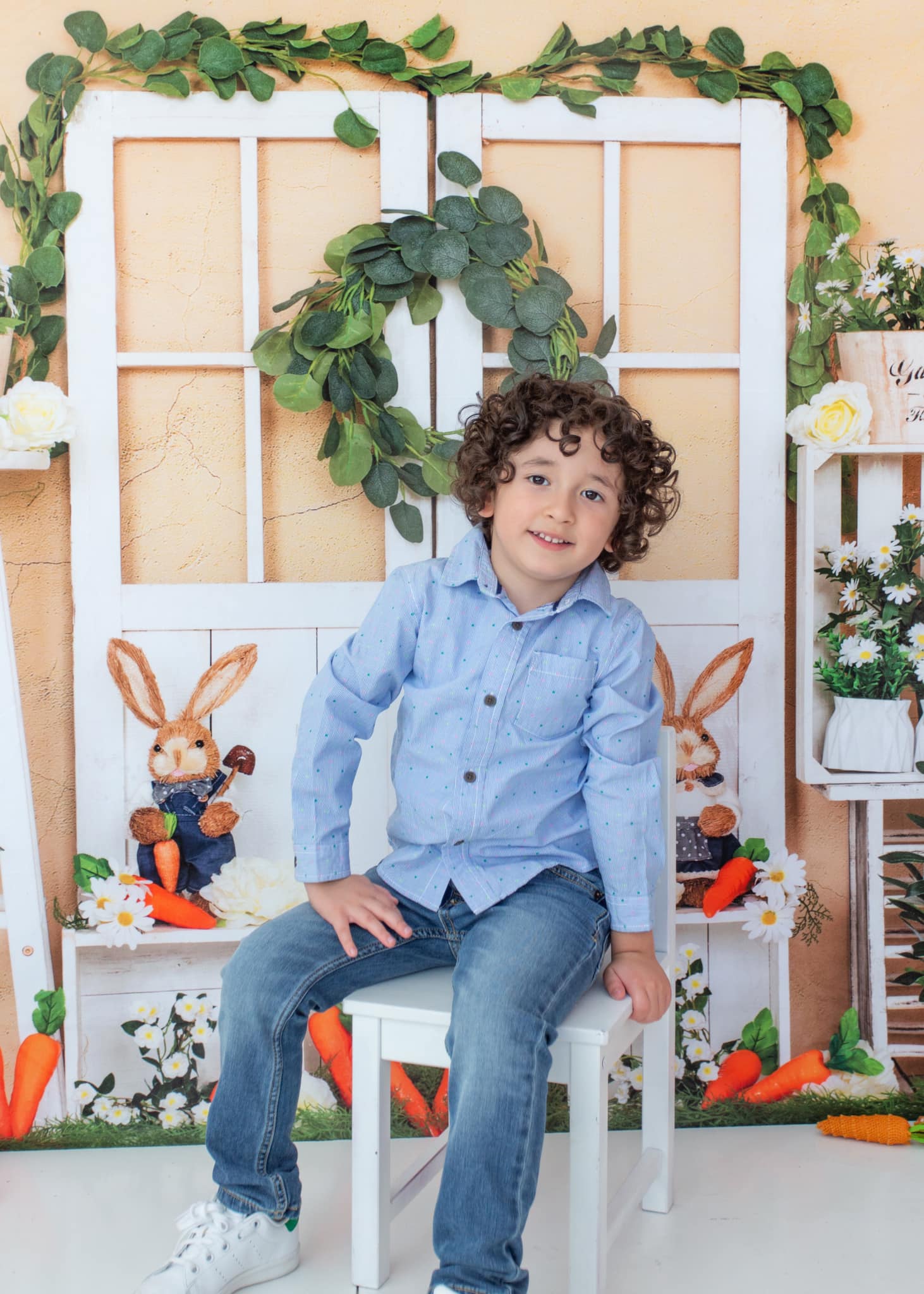 Kate Ostern Hasen Hintergrund gelbe Wand von Emetselch - Kate Backdrop.de