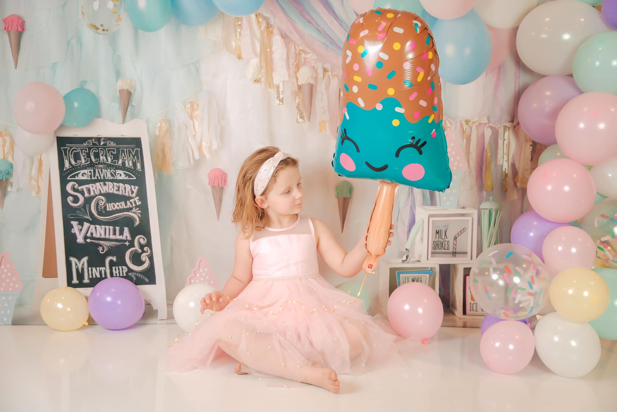 Kate Geburtstag Luftballons Vorhang Party Hintergrund von Mandy Ringe Photography - Kate Backdrop.de