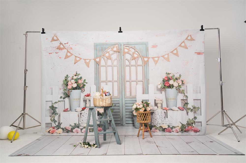 Kate Frühling/Ostern Kulisse Blumenhaus von Emetselch - Kate Backdrop.de