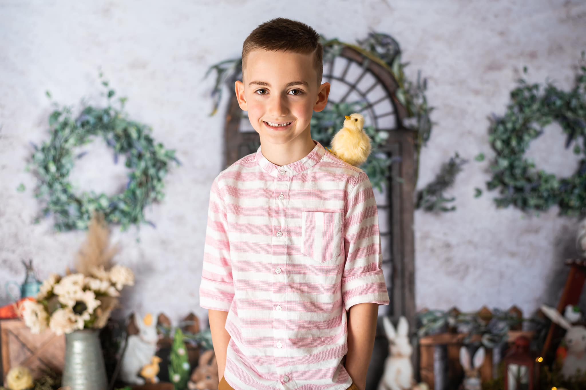 Kate Ostern Garten Tür Hintergrund Kaninchen für Fotografie von Rose Abbas - Kate Backdrop.de