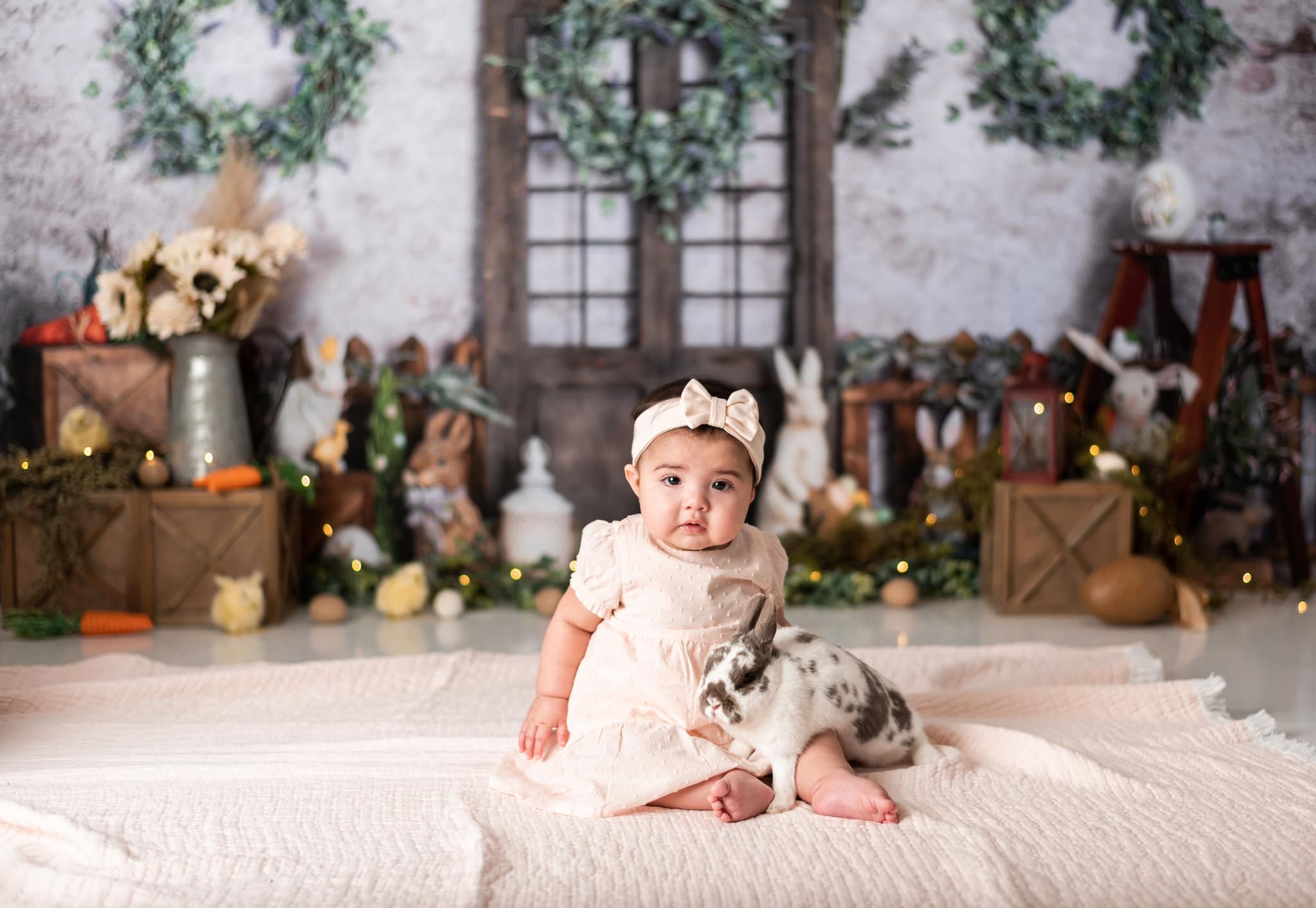 Kate Ostern Garten Tür Hintergrund Kaninchen für Fotografie von Rose Abbas - Kate Backdrop.de