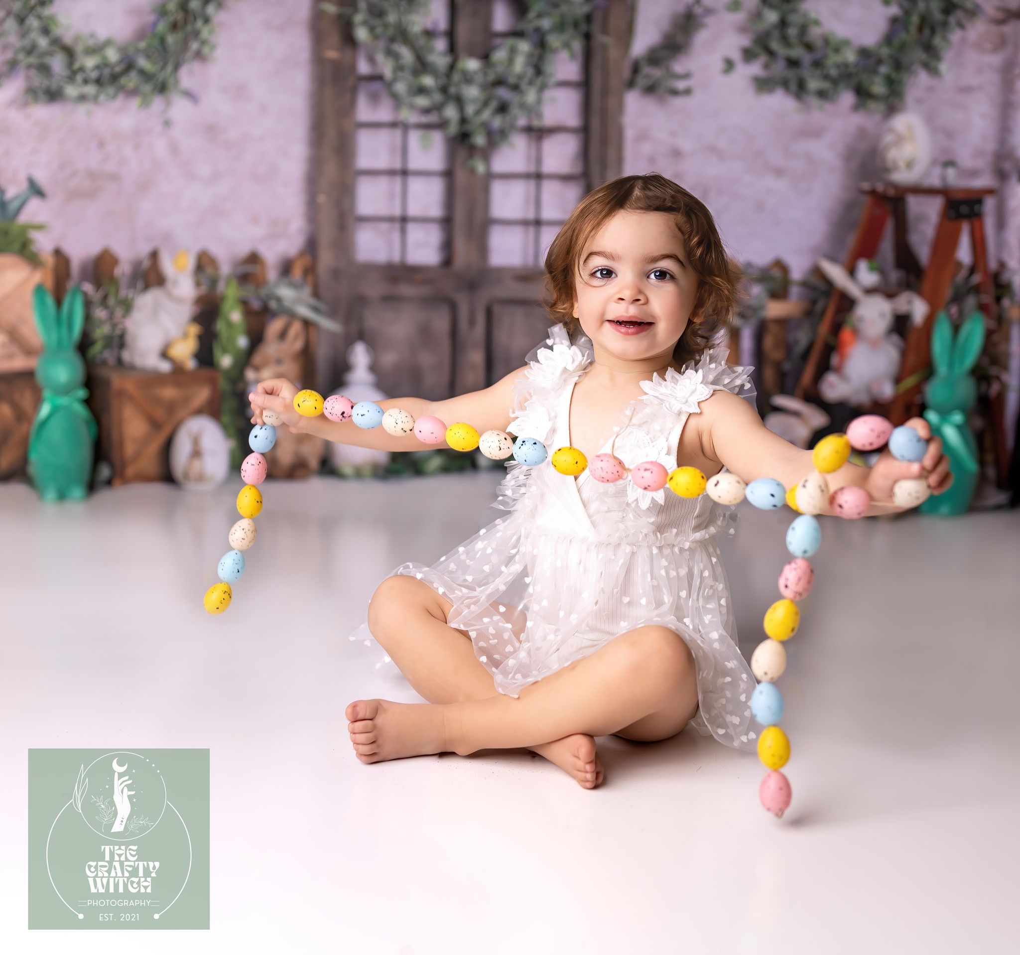 Kate Ostern Garten Tür Hintergrund Kaninchen für Fotografie von Rose Abbas - Kate Backdrop.de