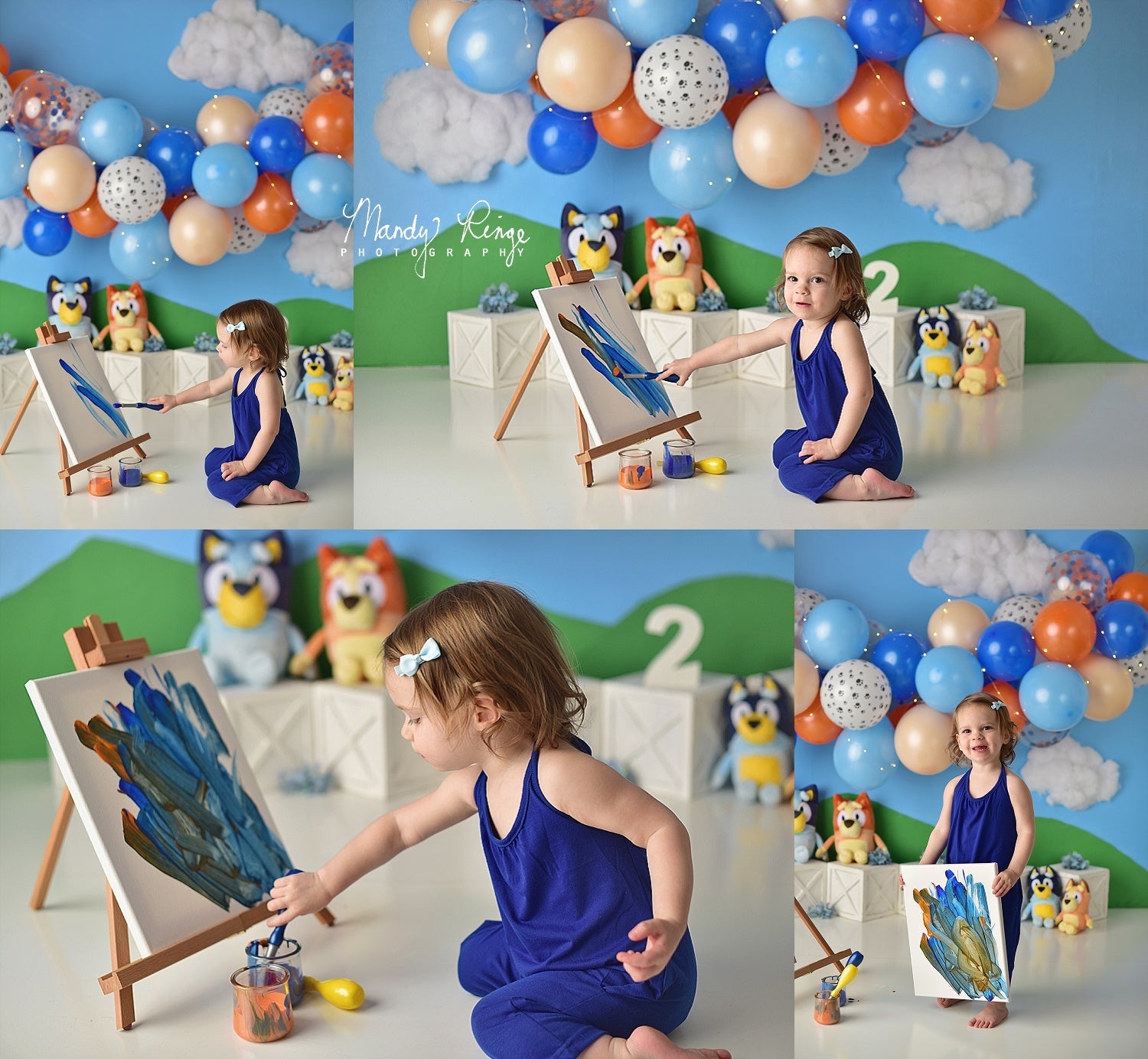 Kate Luftballons Junge Wolken Geburtstag Hintergrund von Mandy Ringe Photography - Kate Backdrop.de