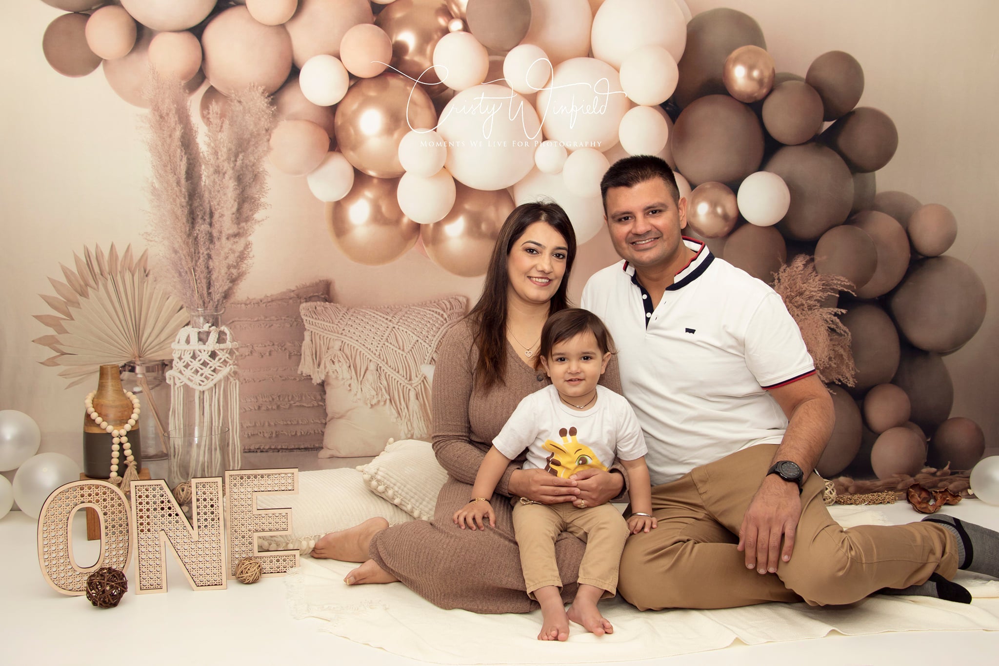 Kate Muttertag Boho Ballons Hintergrund Makramee Kissen von Mandy Ringe Photography - Kate Backdrop.de