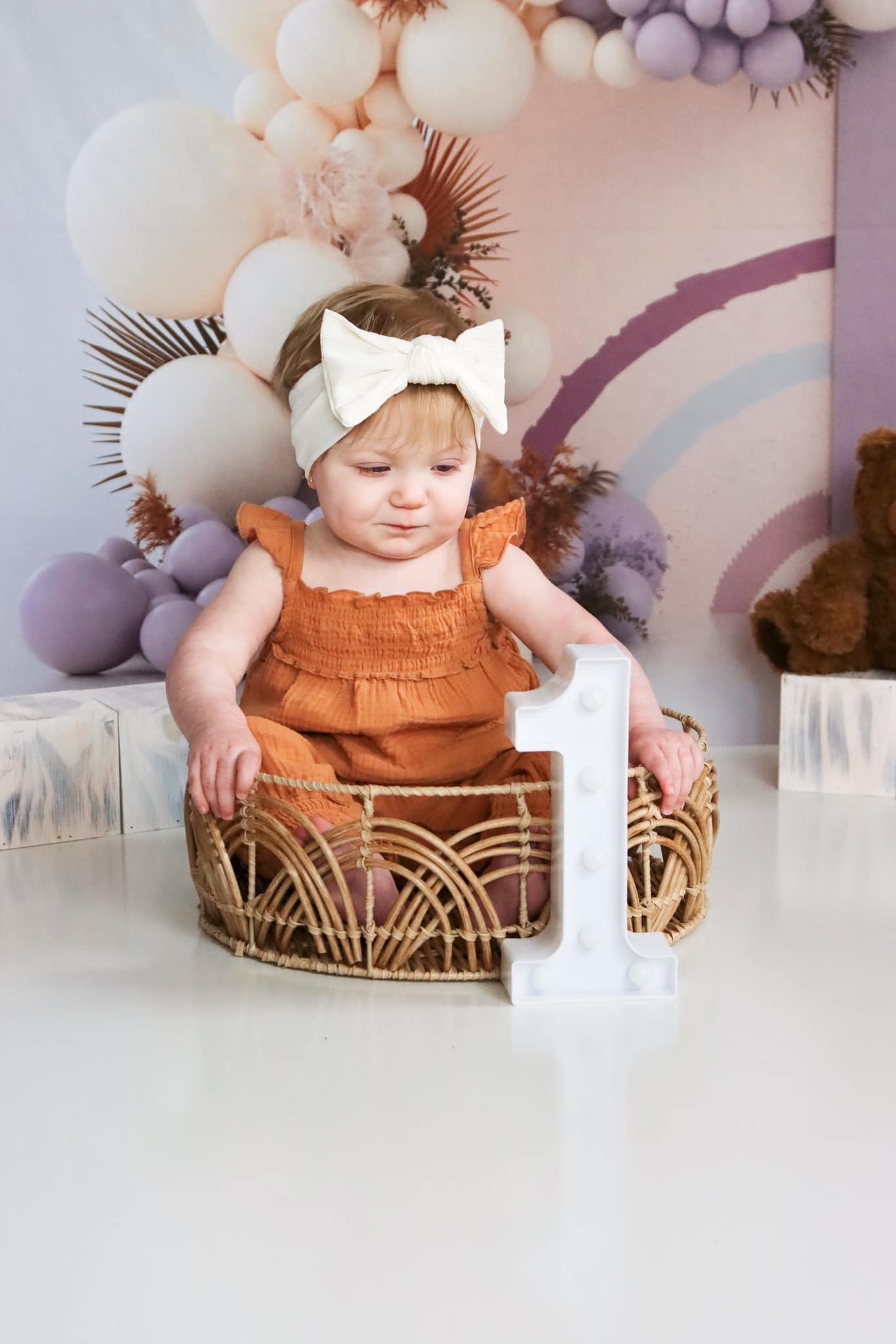 Kate Lila Boho Luftballons Hintergrund Cake Smash Party von Uta Mueller Photography - Kate Backdrop.de