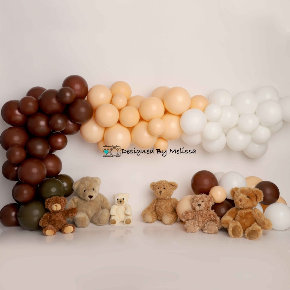 Kate Boho Bären Hintergrund Luftballons von Melissa King - Kate Backdrop.de