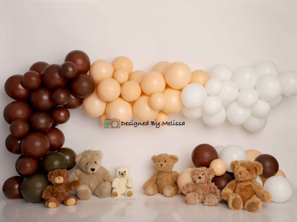 Kate Boho Bären Hintergrund Luftballons von Melissa King - Kate Backdrop.de