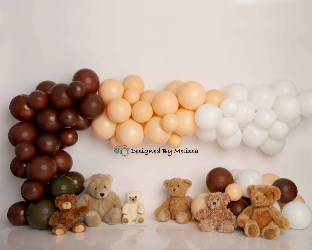Kate Boho Bären Hintergrund Luftballons von Melissa King - Kate Backdrop.de