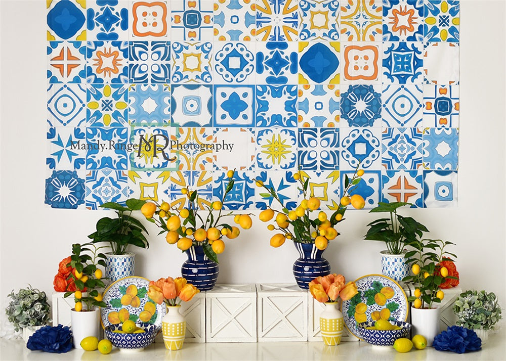 Kate Mittelmeer Sommer Hintergrund Zitrone von Mandy Ringe Photography - Kate Backdrop.de