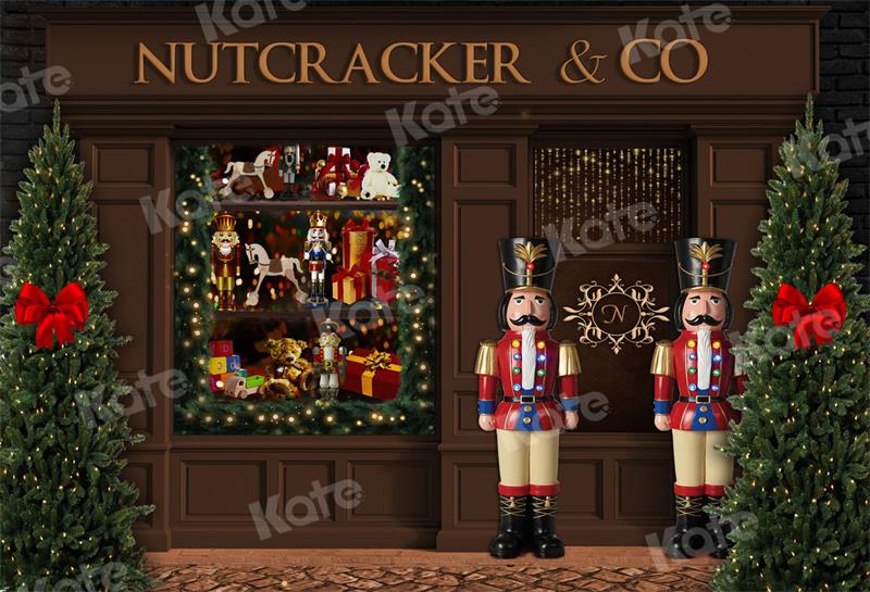 Kate Weihnachtshintergrund Nussknacker Store Tree von Uta Mueller Photography - Kate Backdrop.de