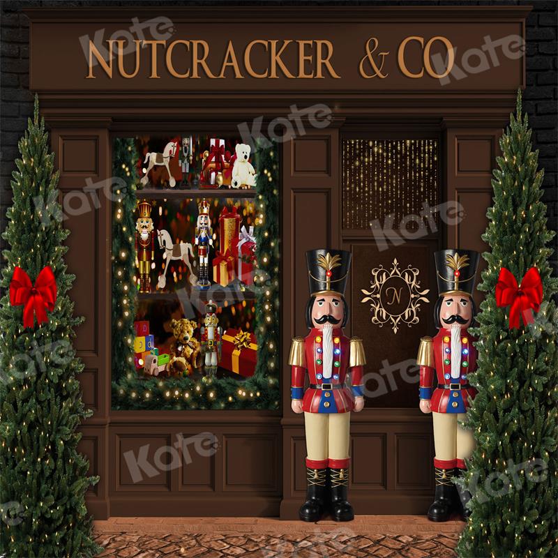 Kate Weihnachtshintergrund Nussknacker Store Tree von Uta Mueller Photography - Kate Backdrop.de