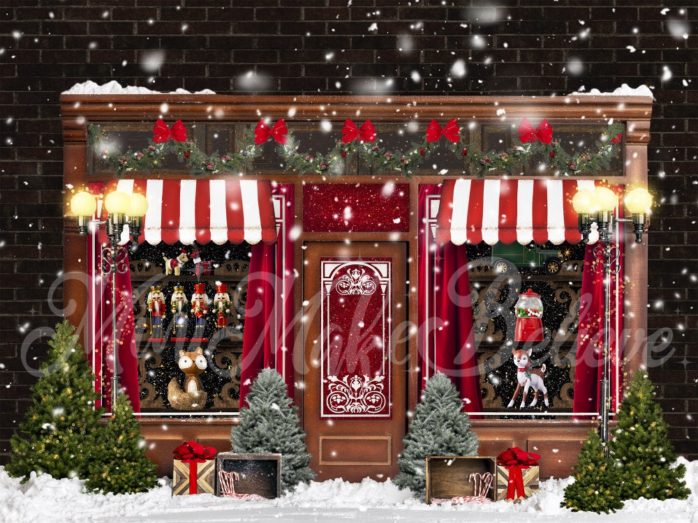 Kate Weihnachten Hintergrund Winter Vintage Süssigkeit Weihnachtsmann von Mini MakeBelieve - Kate Backdrop.de