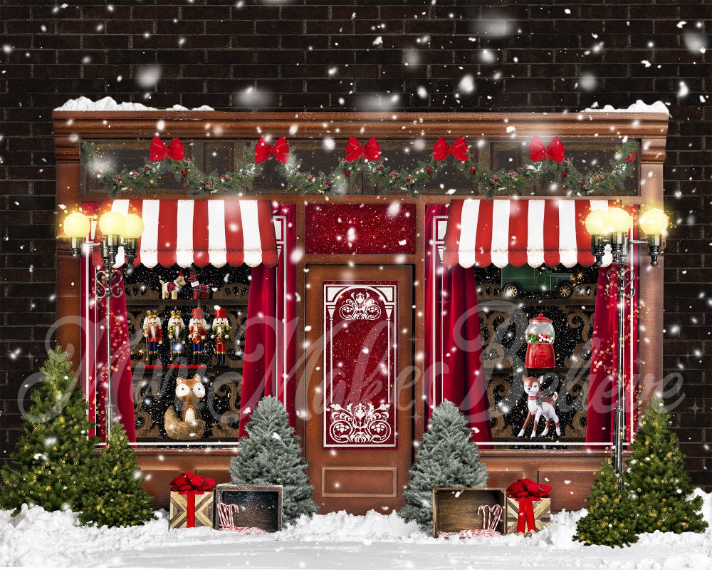 Kate Weihnachten Hintergrund Winter Vintage Süssigkeit Weihnachtsmann von Mini MakeBelieve - Kate Backdrop.de
