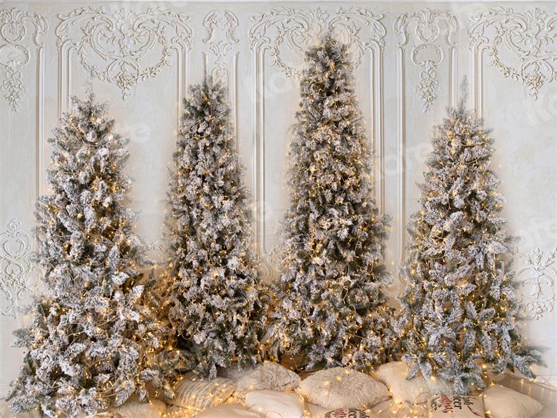 Kate Weihnachten Hintergrund Baum Vintage Wand für Fotografie - Kate Backdrop.de