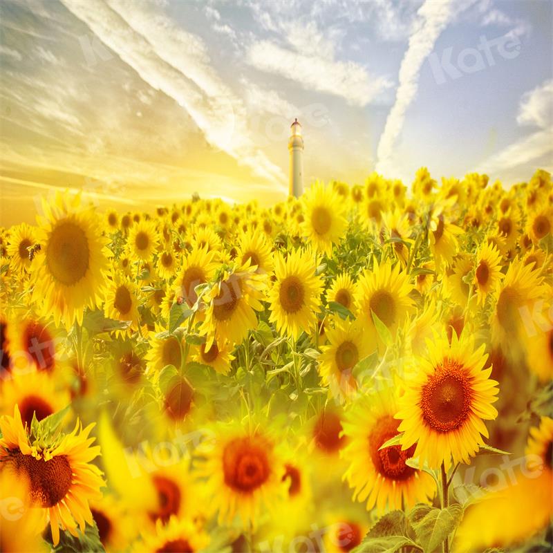 Kate Bokeh Sonnenblume Hintergrund Himmel für Fotografie - Kate Backdrop.de