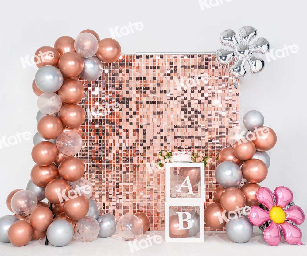 Kate Geburtstag Hintergrund Luftballons Paillette Wand Party AB von Emetselch - Kate Backdrop.de