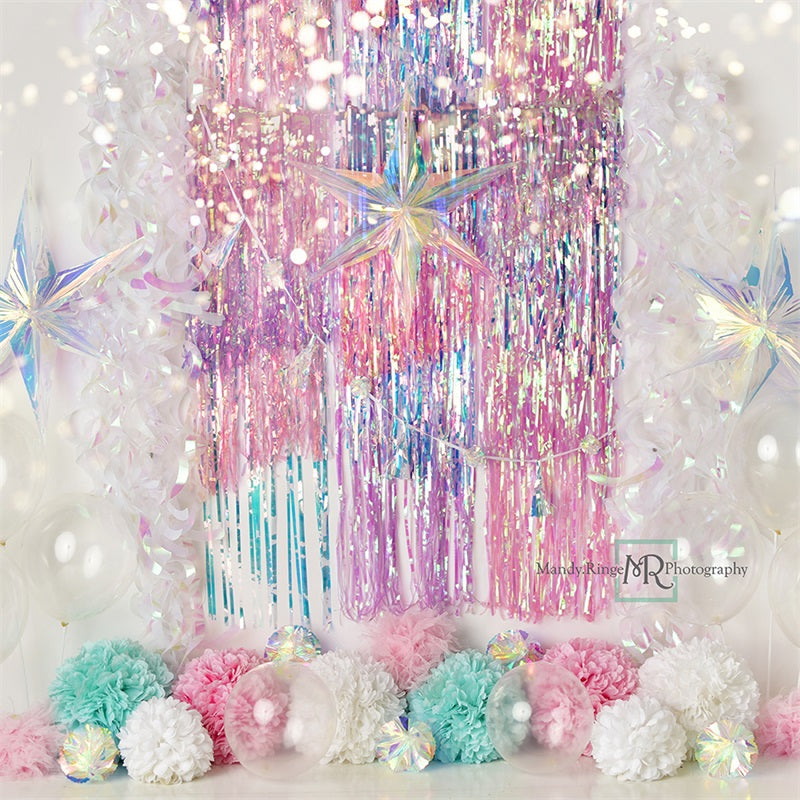 Kate Irisierend Regenbogen Geburtstag Mädchen Hintergrund von Mandy Ringe Photography - Kate Backdrop.de