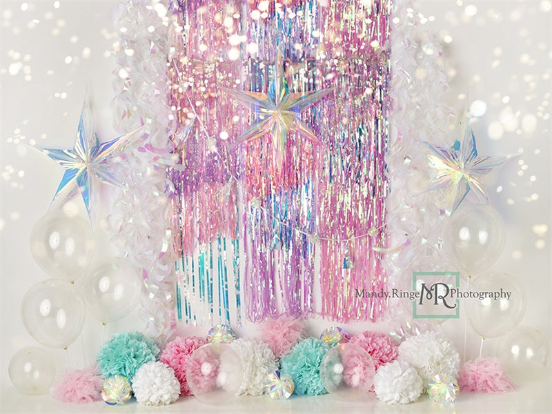 Kate Irisierend Regenbogen Geburtstag Mädchen Hintergrund von Mandy Ringe Photography - Kate Backdrop.de