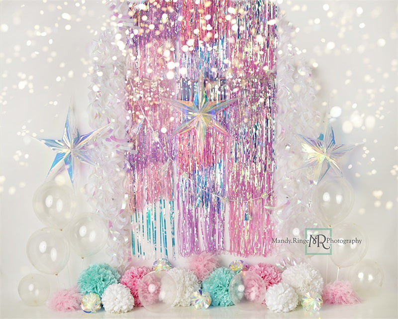 Kate Irisierend Regenbogen Geburtstag Mädchen Hintergrund von Mandy Ringe Photography - Kate Backdrop.de
