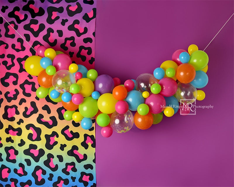 Kate Retro 90s Neon Party Hintergrund Geburtstag von Mandy Ringe Photography - Kate Backdrop.de