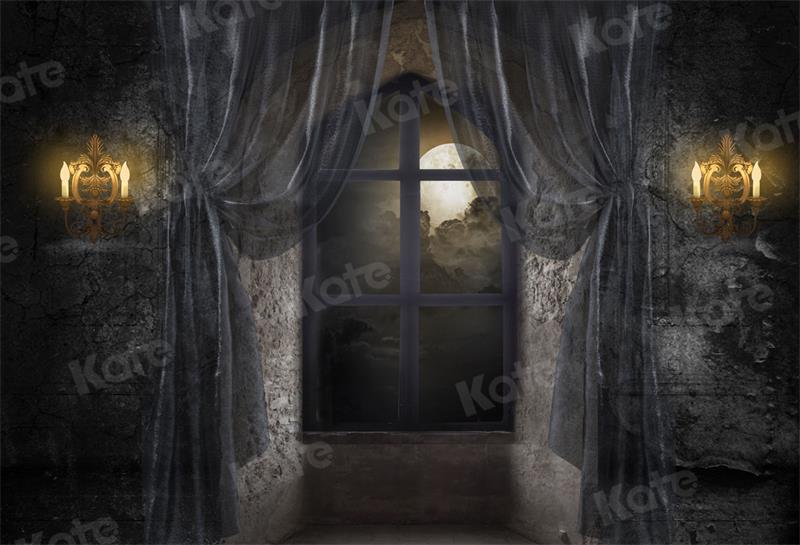 Kate Halloween Hintergrund Schloss Nacht Mond von Uta Mueller Photography