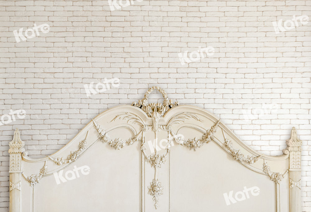 Kate Kopfteil Hintergrund Backstein Wand Beige von Chain Photography - Kate Backdrop.de