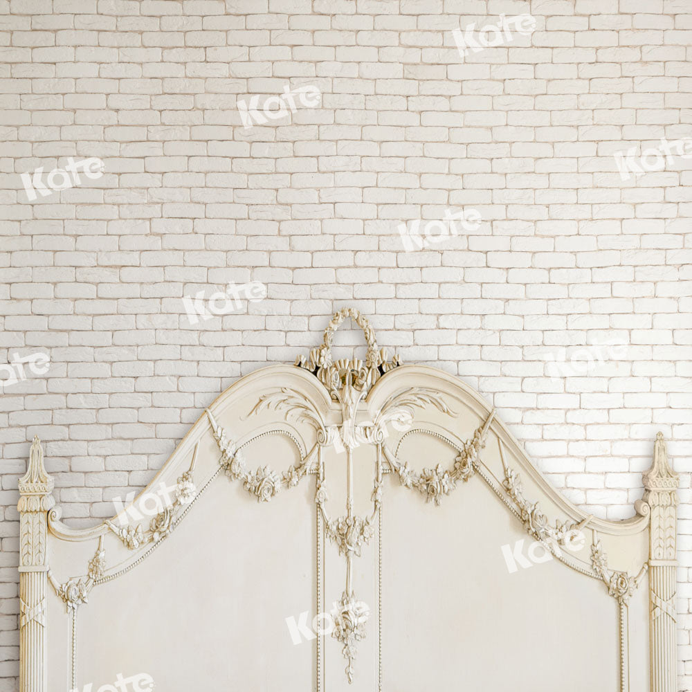 Kate Kopfteil Hintergrund Backstein Wand Beige von Chain Photography - Kate Backdrop.de